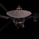 Artistic conception of a Voyager spacecraft.